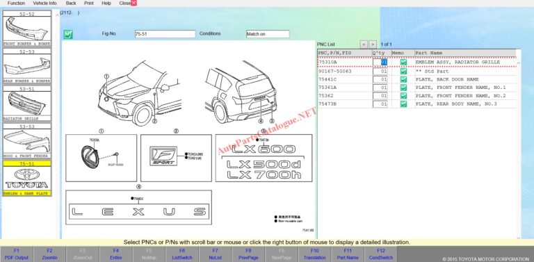 Toyota EPC Online Electronic Parts Catalog