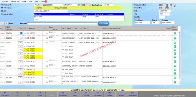 Toyota EPC Online Electronic Parts Catalog