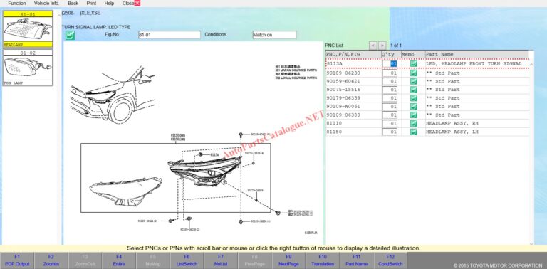 Toyota EPC Online Electronic Parts Catalog
