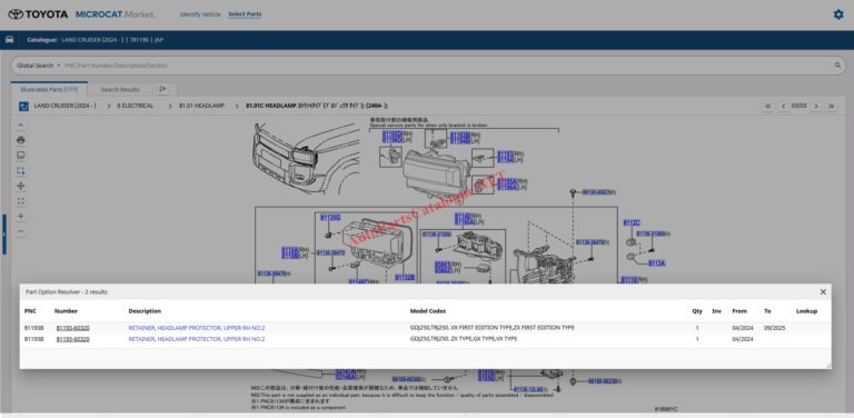 Toyota Microcat EPC Online Parts Catalog