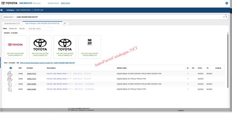 Toyota Microcat EPC Online Parts Catalog