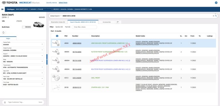 Toyota Microcat EPC Online Parts Catalog