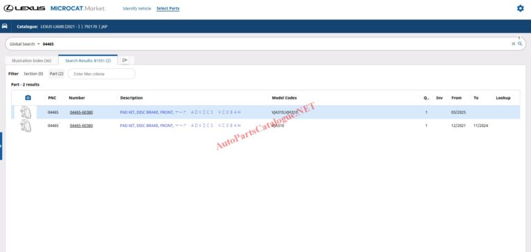 Toyota Microcat EPC Online Parts Catalog