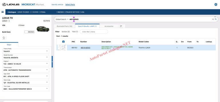 Toyota Microcat EPC Online Parts Catalog