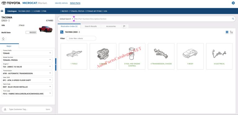 Toyota Microcat EPC Online Parts Catalog