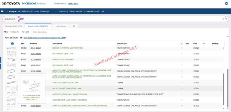 Toyota Microcat EPC Online Parts Catalog