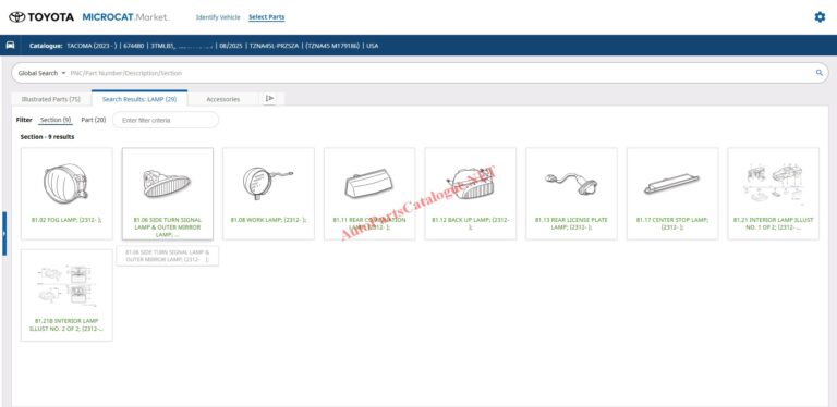 Toyota Microcat EPC Online Parts Catalog