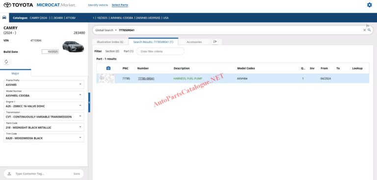 Toyota Microcat EPC Online Parts Catalog
