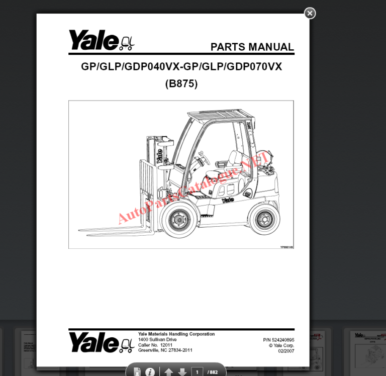 Yale Forklift Parts & Service Manuals PDF Collection