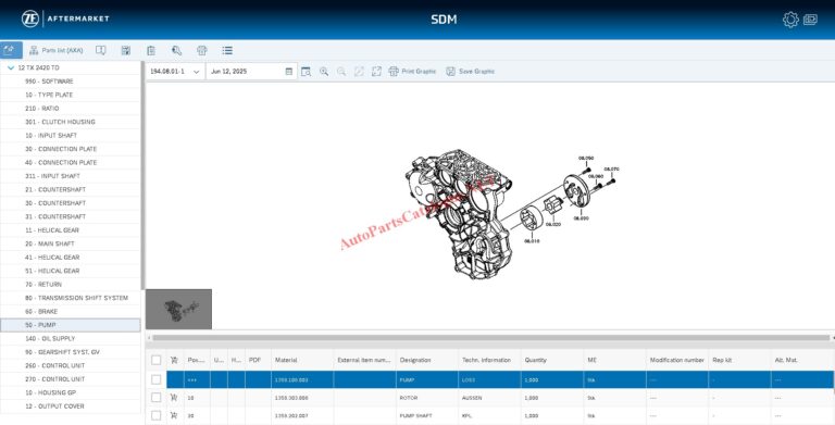 ZF SDM EPC Online Parts Catalog