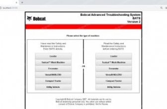 Bobcat BATS 2018 Advanced Troubleshooting System